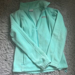 Aqua blue zip up fleece Columbia